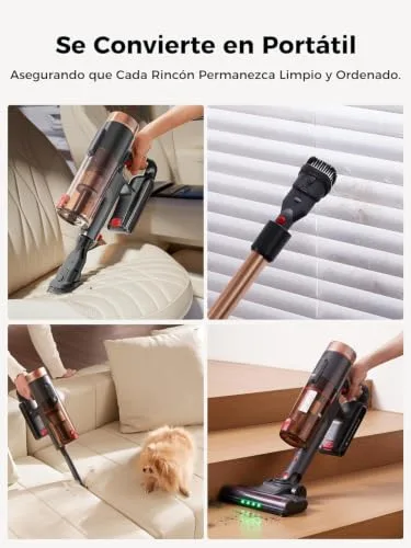 proscenic ▫️ P11 Ultra Aspirador sem fio 50 kPa/500 W/50 min, leve e autossustentável, aspirador vertical potente com luz verde, escova anti-emaranhamento e ecrã LED, para tapetes/pavimentos/pêlos de animais de estimação 6