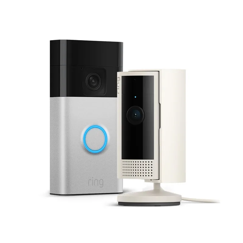 Ring ▫️ Campainha de vídeo com bateria + câmara interior (câmara interior, 2ª geração) | auto-instalação fácil (5 min.) | 30 dias grátis Home
