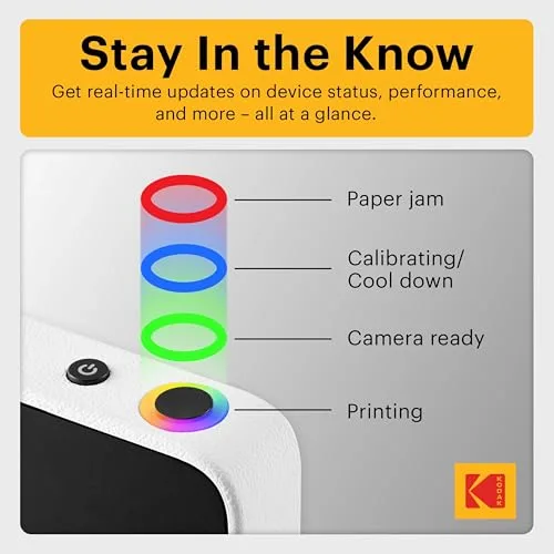 KODAK ▫️ Câmara digital instantânea Printomatic+ de 10 MP – Conjunto de oferta com capa, papel Zink 2x3” (20 folhas), álbum, autocolantes e marcadores – Preto 5