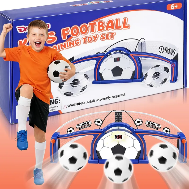 Dreamon ▫️ Baliza de Futebol para Crianças de Interior, Baliza Infantil com Contador de Pontos e 2 Modos, Treino de Futebol para Crianças: Reação e Coordenação, Presente de Futebol para 6-12 Anos