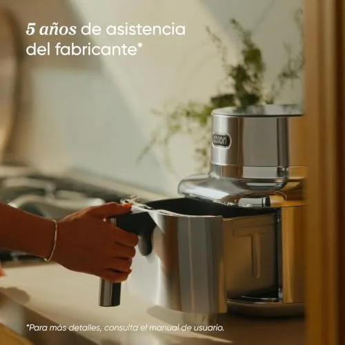 Cosori ▫️ Fritadeira de ar quente inteligente Iconic Single, 6,2 L, aço inoxidável 5