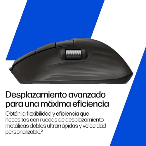 HP ▫️ Rato sem fios ergonómico 780M com deslocamento ultrarrápido, supercondensador recarregável, 6K dpi, Bluetooth, roda de deslocamento lateral, compatibilidade com vários dispositivos e compatível com Windows e Mac 4