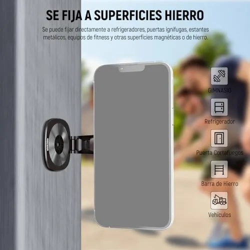 NEEWER ▫️ Suporte para telemóvel com anel magnético duplo, tripé dobrável fino com rosca de 1/4" e encaixe Coldshoe, compatível com MagSafe, iPhone, Samsung e Android para gravação de vídeo, PA095 4