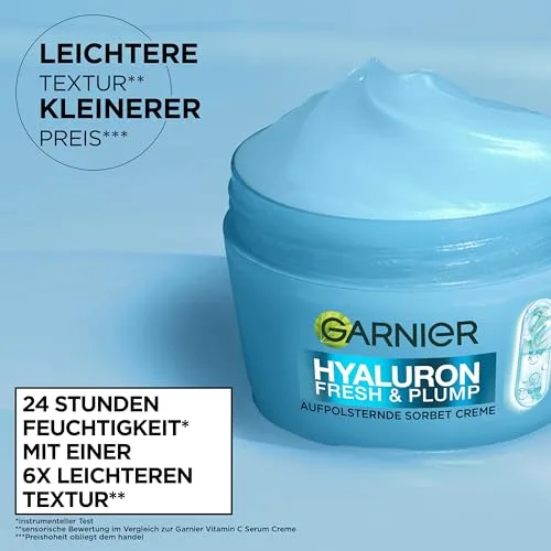 Garnier ▫️ Hyaluron Fresh & Plump Creme refrescante e rejuvenescedor – Cuidado facial com ácido hialurónico e 4% de niacinamida para uma pele mais espessa – Creme hidratante para uma tez mais suave e uniforme – 85 ml 2