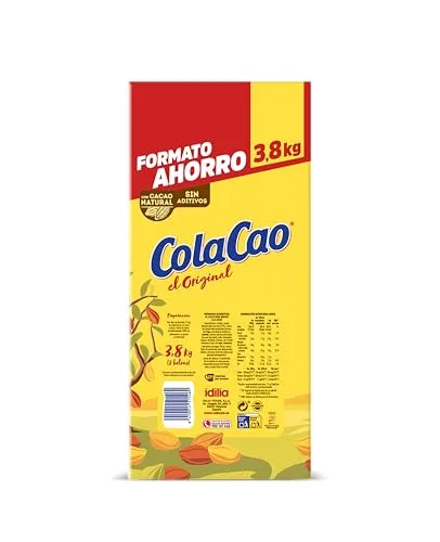 ColaCao ▫️ Original, Cacau Solúvel Natural sem Aditivos, Embalagem Económica, com Cacau Natural, 3,8 kg 5