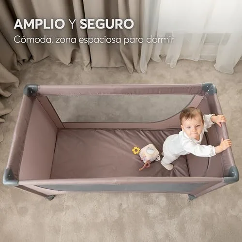 kikka boo ▫️ KikkaBoo Berço de Viagem SO Gifted 2026, Berço para Bebé 120 x 60 cm até 15 kg, Parque dobrável com bolsa de transporte, leve e compacto, preto 6