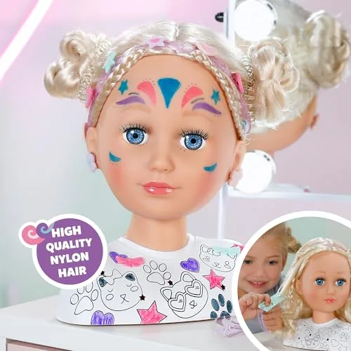 Baby born ▫️ Cabeça com Penteado «Paint Artist» com Acessórios 4