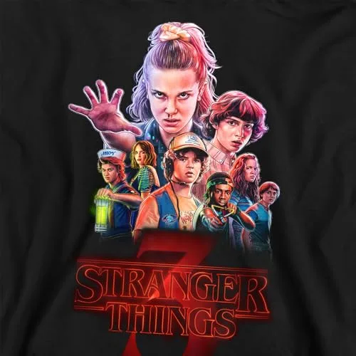 Stranger Things ▫️ Póster da terceira temporada - Camisola unissexo, preta - Camisola unissexo para adulto 2