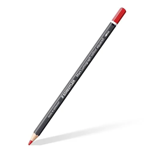 STAEDTLER ▫️ Lápis para aguarela Vermelho – Lápis artístico solúvel em água com formato hexagonal – Mina de 3,6 mm, elevada intensidade de cor e resistência à luz 4