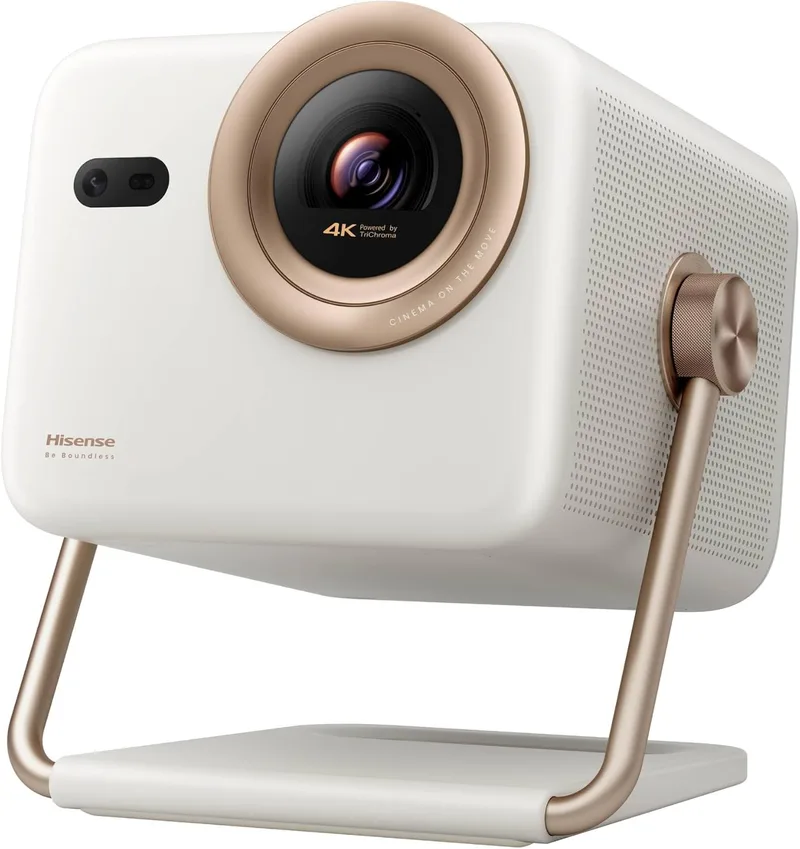 Hisense ▫️ M2SE Pro - Mini-projetor a laser tricromático UHD 4K Smart TV, 65 a 200 polegadas, 1150 lúmenes, Dolby Vision, áudio 2x10 W, zoom ótico, focagem automática, proteção ocular, correção trapezoidal automática
