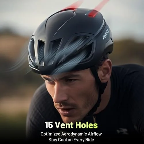 Favoto ▫️ Capacete de Bicicleta para Homem e Mulher - Capacete de Ciclismo de Estrada, Leve e Ajustável, Design Aerodinâmico e Elegante, Ideal para Deslocações Urbanas e BTT, L (59-61 cm) 4