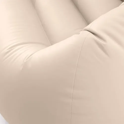Intex ▫️ Poltrona insuflável Beanless Bag, bege, 137 x 127 x 74 cm, PVC resistente, máx. 100 kg, Assento individual, Pufe redondo, Mobiliário insuflável, Fácil de encher, Armazenamento simples (66505) 4