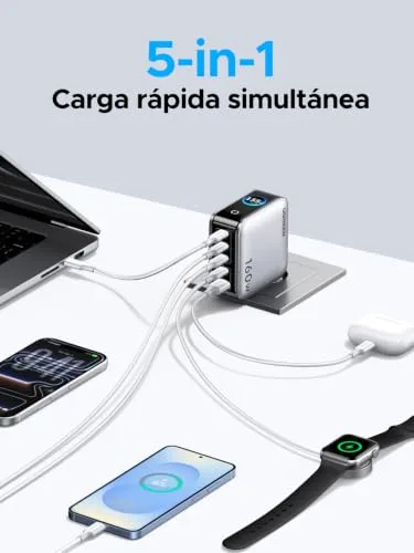 UGREEN ▫️ Nexode Pro 160 W Carregador USB-C de carregamento rápido com ecrã TFT e PD 3.1 4