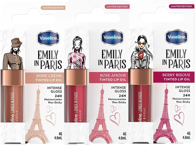 Vaseline ▫️ x Emily em Paris Óleo Labial Edição Limitada Multicolorida - Conjunto Misto