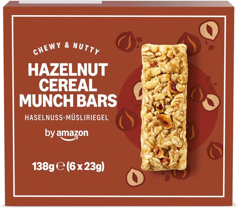 by Amazon ▫️ da Amazon: Barras de cereais com avelãs, 138 g (6 x 23 g)