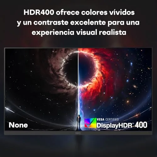 HKC ▫️ Monitor de jogos de 24 polegadas, 260 Hz, painel Fast IPS, HDR400, 1 ms MPRT, Adaptive Sync, inclinação ajustável, (1920x1080, 2 portas HDMI 2.0, 1 porta DP 1.4, saída de áudio), preto 5