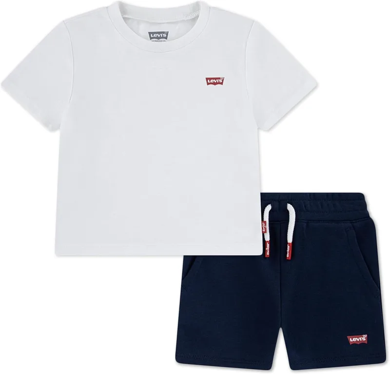 Levi's ▫️ Ek813 Kids Knitted Batwing T-Shirt & Shorts Set (Pack de 2)