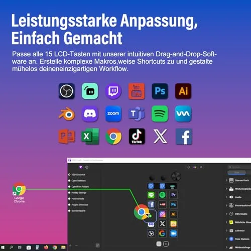 TreasLin ▫️ N1 Teclado Macro 3 em 1: 15 teclas LCD, teclado numérico e calculadora – Controlador de streaming programável e controlador de estúdio para streaming, trabalho e jogos (Mac 14.0+/Win10+) – Branco 3
