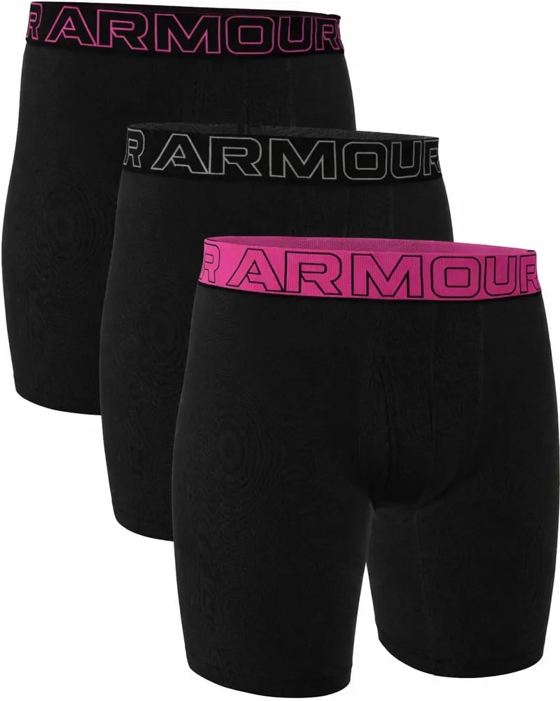Under Armour ▫️ Conjunto de 3 boxers Tech Performance para homem, com perna de 15 cm – Respirável, absorve a humidade, toque suave, conforto durante todo o dia