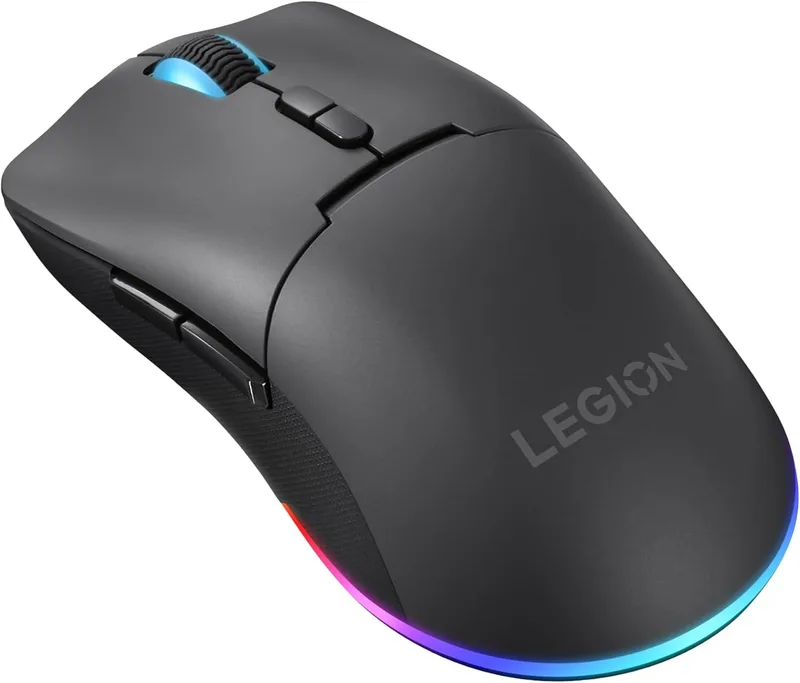 Lenovo ▫️ Rato de jogos Legion M220 sem fios (5000 dpi, 7 botões, RGB de 2 zonas, ambidestro, conectividade de 2,4 GHz, Bluetooth e com fio, 20 milhões de cliques, sensor ótico, Windows 10-11) Cor: Preto