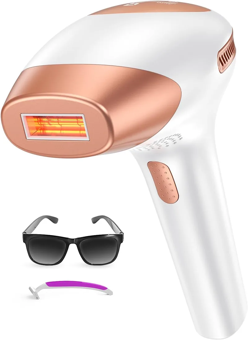 Deplite ▫️ 21J Depilador a laser com 3 funções, depilador IPL (luz pulsada) com 9 níveis de energia, luz vermelha de 600-1200 nm, máquina de depilação a laser doméstica para mulheres e homens, rosto, zona do biquíni, axilas, rosto e corpo