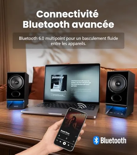 Edifier ▫️ R20BT Altifalantes USB para PC com Bluetooth 6.0, Preto 3