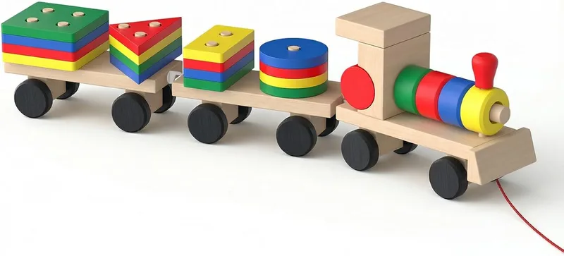 COSYLAND ▫️ Montessori Brinquedos Montessori a partir de 1 ano - Brinquedo de madeira para puxar e empilhar : Brinquedos de desenho e motor : Brinquedos Montessori para bebés e crianças a partir de 1 ano