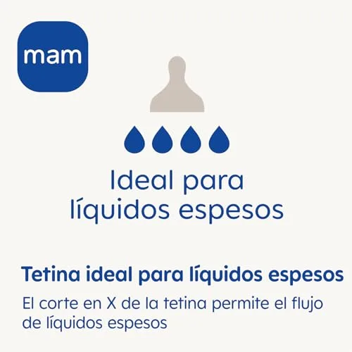 MAM ▫️ Conjunto de 2 biberões, a partir dos 6 meses, 330 ml, com tetina X especial para líquidos espessos em silicone, de fácil aceitação, fácil de segurar, fácil de limpar, Easy Active, rosa, conjunto de 2 unidades 3
