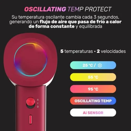 Taurus ▫️ Secador de cabelo profissional iônico pequeno, para viagem, para cabelos lisos e encaracolados 6