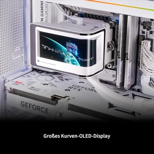 Thermalright ▫️ Wonder Vision 360 UB ARGB Branco – Sistema de arrefecimento de CPU AIO, para AM5/Intel LGA1851/1700, ecrã curvo 3D de 6,67 polegadas com resoluções de 2400x1080, ecrã com painel magnético, suporte 7