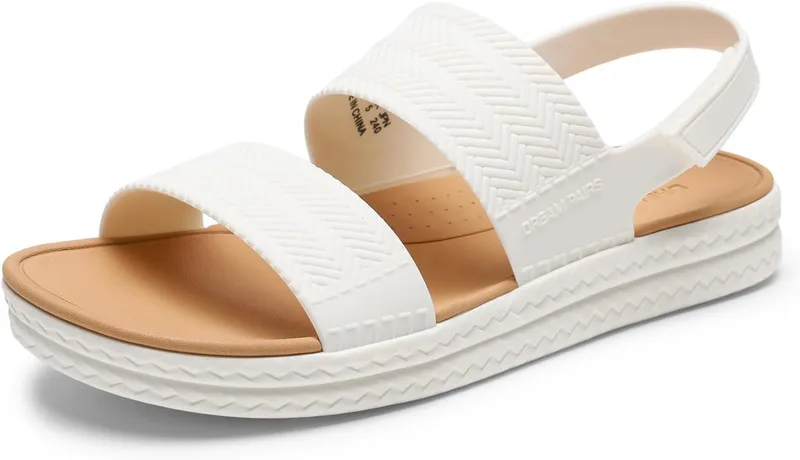DREAM PAIRS ▫️ Sandálias de senhora, sandálias rasas de verão