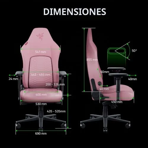 Razer ▫️ Iskur V2 NewGen - Cadeira gamer ergonómica, confortável e respirável, em couro EPU de 2.ª geração com tecnologia Cooltouch - Sistema de apoio lombar Hyperflex | Quartz 2