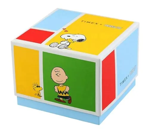 Timex ▫️ Relógio analógico de quartzo para homem, modelo Peanuts Weekender, com bracelete em pele 6