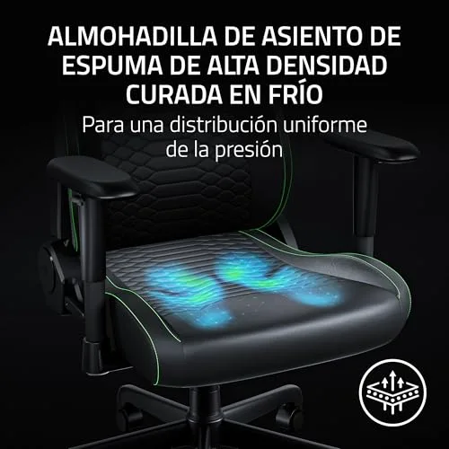 Razer ▫️ Iskur V2 X NewGen - Cadeira gamer ergonómica, confortável e respirável - Couro EPU de 2.ª geração com tecnologia Cooltouch - Apoio lombar integrado - Base do assento e arcos superlargos | Preto 5
