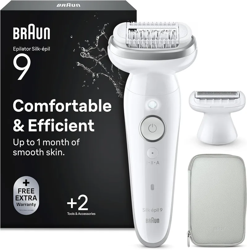 Braun ▫️ Silk·épil 9 Depiladora Elétrica para Mulher, 9-041, Prateada