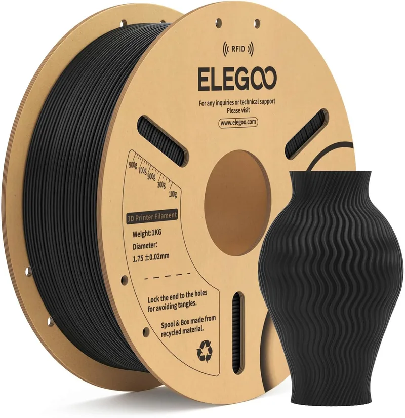 ELEGOO ▫️ Filamento PLA RFID 1,75 mm Preto 1 kg