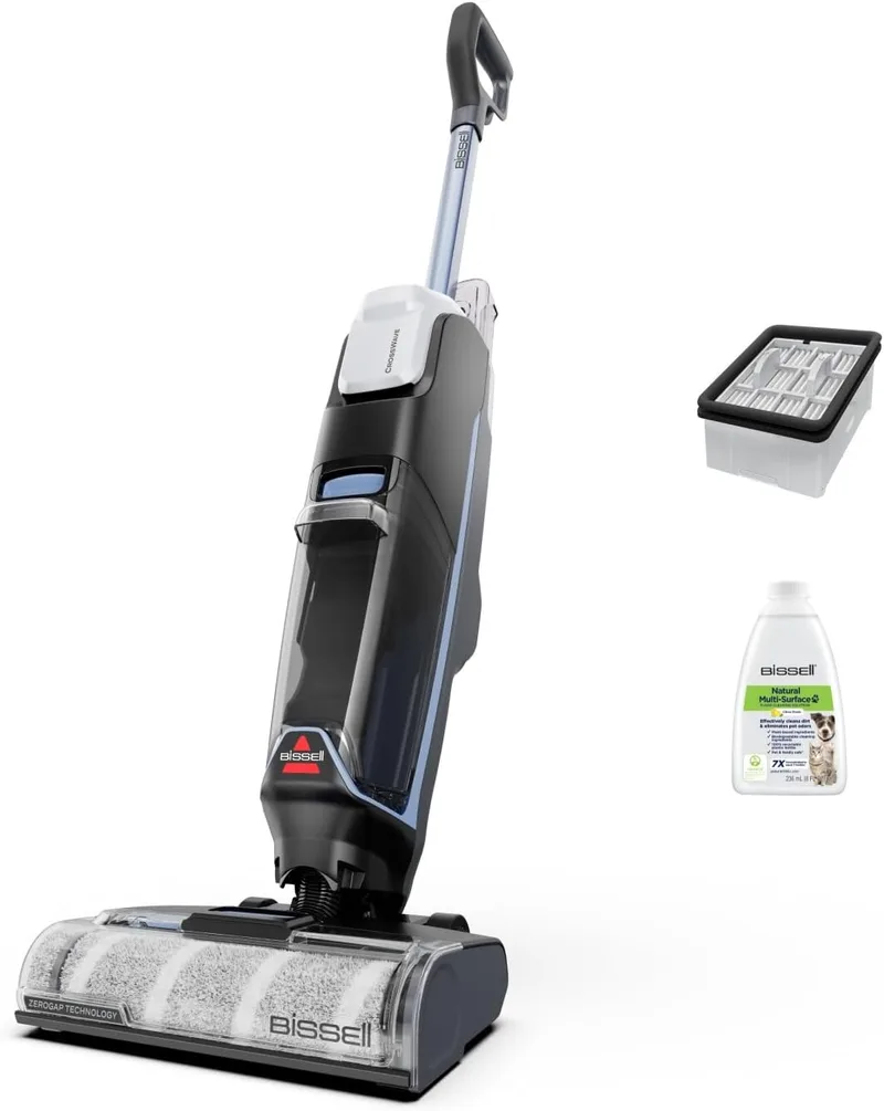 Bissell CrossWave Edge Cordless, Aspirador a seco e a húmido sem fios, Aspirador potente para animais de estimação, Aspirador a húmido com tecnologia ZeroGap, Aspirador de pó e esfregona, 4326N