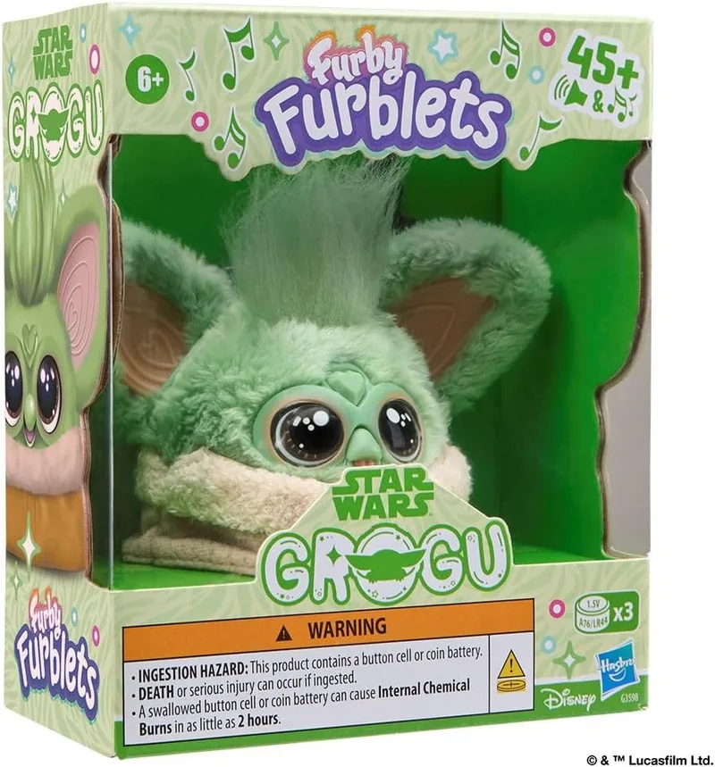 Furby ▫️ Furblets Star Wars™ Furblets Star Wars™ Grogu Peluche eletrónico colecionável, artigo oficial