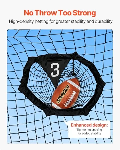VEVOR ▫️ Rede de Lançamento para Treinador de Futebol, 274 x 106 x 243 cm, com 6 Bolsos para Balas de Treino, Ideal para Treino de Remates à Baliza e Precisão de Passe do Quarto-de-Campo, Preto 5