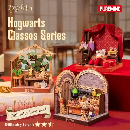 puremind ▫️ Harry Potter: Estufa de Hogwarts, Puzzle 3D em madeira, Kit DIY 2