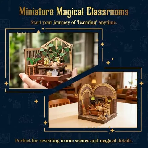 puremind ▫️ Harry Potter: Estufa de Hogwarts, Puzzle 3D em madeira, Kit DIY 3