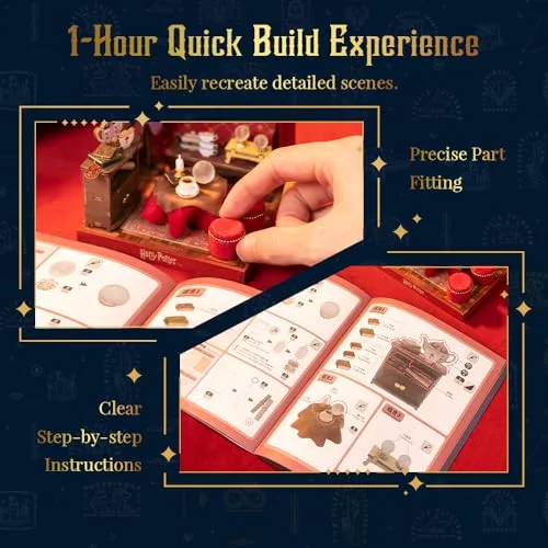puremind ▫️ Harry Potter: Estufa de Hogwarts, Puzzle 3D em madeira, Kit DIY 4