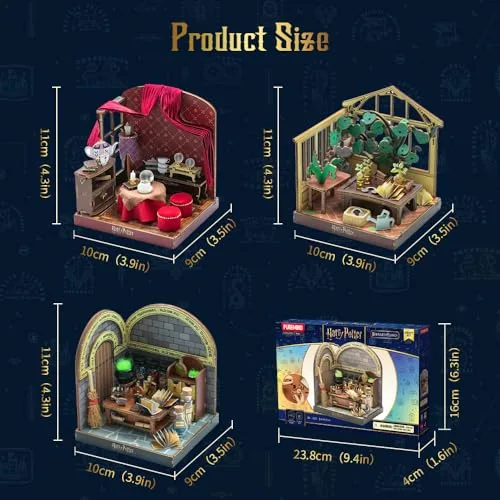puremind ▫️ Harry Potter: Estufa de Hogwarts, Puzzle 3D em madeira, Kit DIY 6