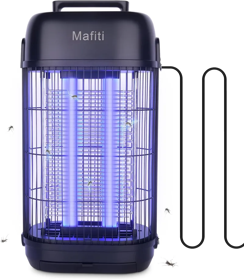 mafiti ▫️ Matador de Moscas Elétrico 1200 V com Luz UV de 20 W, Armadilha para Insetos de Interior