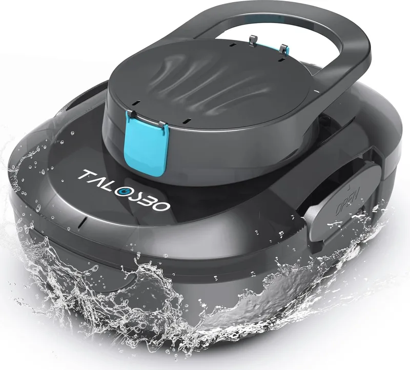 TALOSBO ▫️ S1PRO (atualização 2026) aspirador de piscinas robótico, robô de piscina com motor duplo, tempo de limpeza de 120 minutos, com filtragem de 180μm, estacionamento automático, para piscinas acima do solo de 100 m² (100 m²)