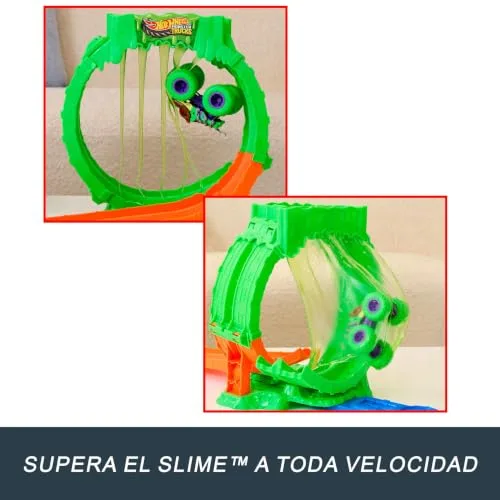 Hot Wheels ▫️ Monster Trucks Mutant Chaos, Conjunto de Brinquedos «Loop do Caos» 5