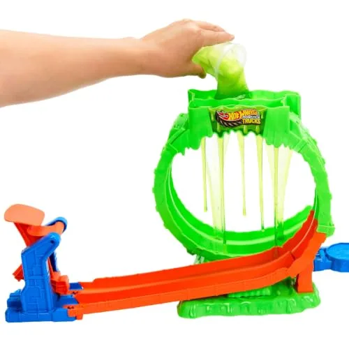 Hot Wheels ▫️ Monster Trucks Mutant Chaos, Conjunto de Brinquedos «Loop do Caos» 6