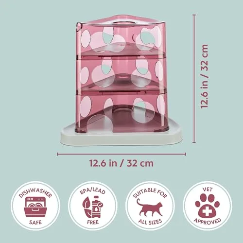 TRIXIE ▫️ Brinquedo interativo para gatos em forma de torre de queijo, brinquedos de enriquecimento para gatos de interior, quebra-cabeças interativo e estimulação mental 4