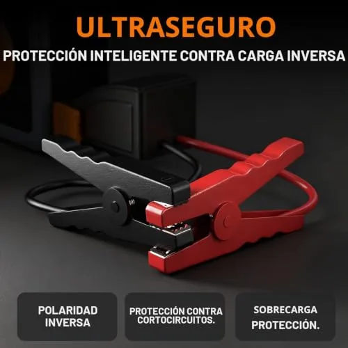 ISAMUTO ▫️ Arrancador de automóvel de 3000 A com compressor de ar de 150 PSI, reforço de bateria de 12 V para motores a gasolina de 7,0 L e a gasóleo de 6,0 L, inflador portátil com ecrã LCD e luz LED 6