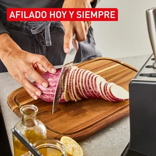 Tefal ▫️ EverSharp, Conjunto de 5 facas, Bloco com afiador, Aço inoxidável, Afiamento duradouro, K2976S04 2
